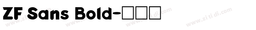 ZF Sans Bold字体转换